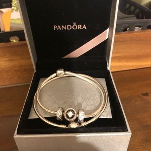 Pandora charm bracelet and bangle